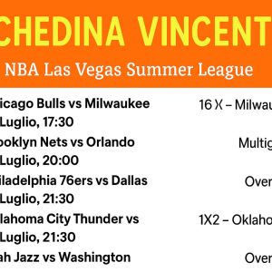 Schedina Vincente – NBA Las Vegas Summer League 16 Luglio 2025