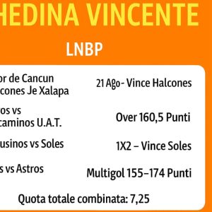 Schedina Vincente – LNBP 21/08/2025