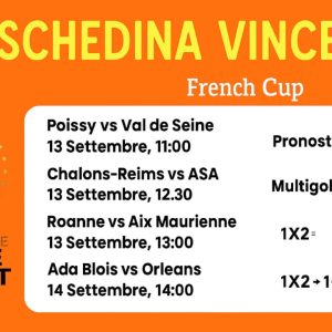 Schedina Vincente – French Cup 13/09/2025