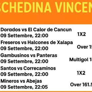 Schedina Vincente – LNBP México 09/09/2025